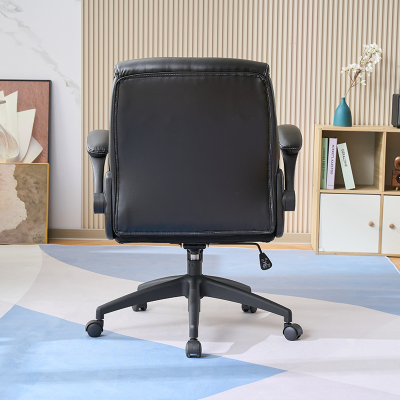 Mid-Back Office Chair, Adjustable PU Chair